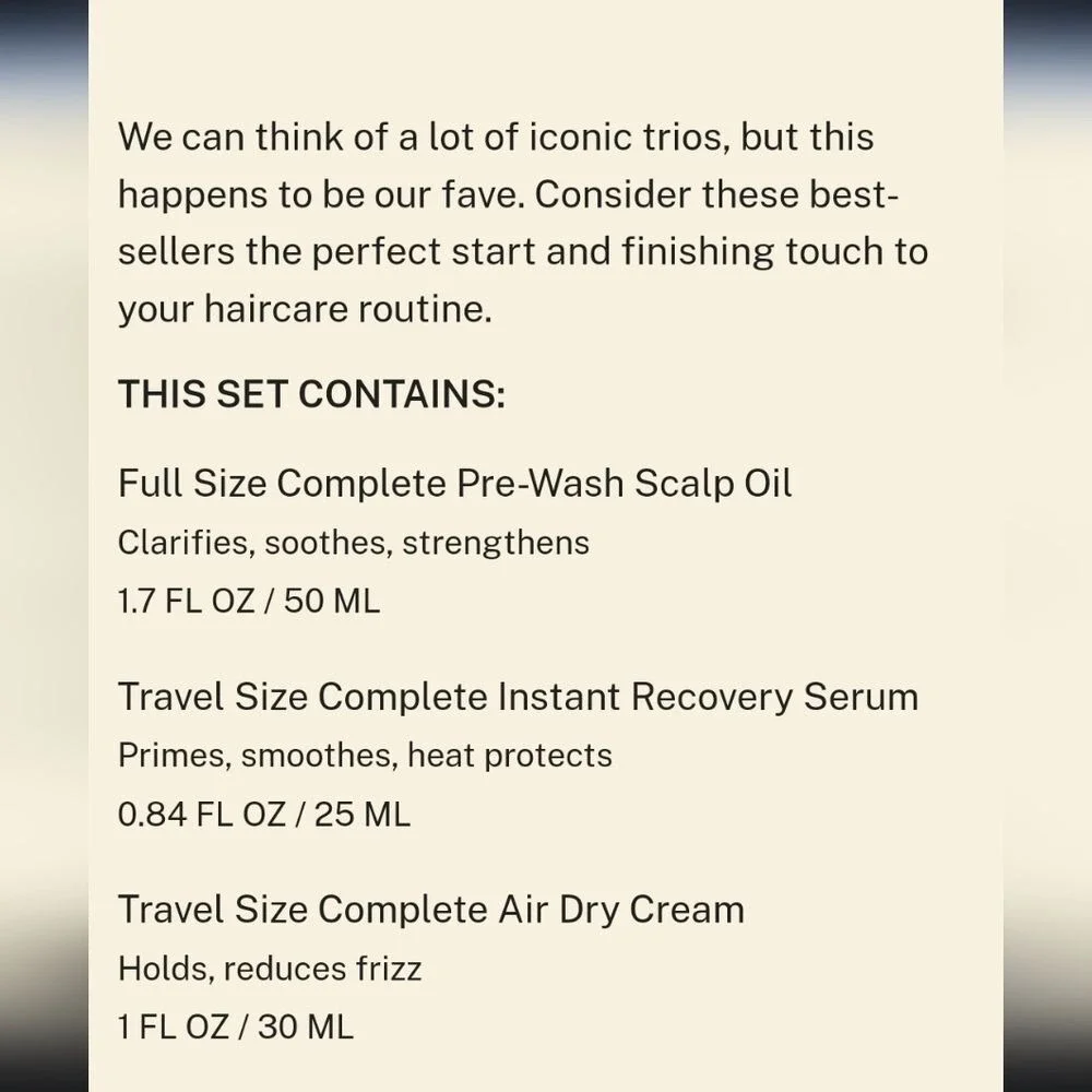 TWO - NIB JVN Trusted Tri Essentials Set